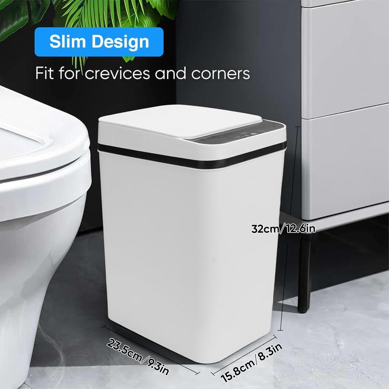 Bathroom Trash Can with Lid, 3.2 Gallon  Garbage Can,  Sensor Electric Touchless Trash Can with 40 count Trash Bags, Ideal for Bathroom, Kitchen, Living Room