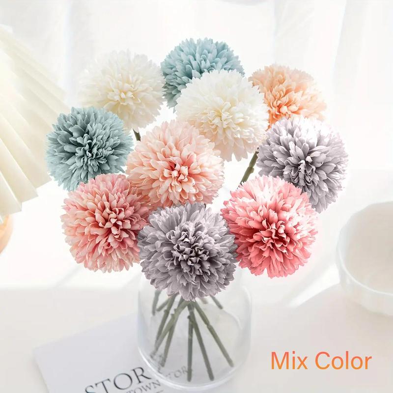 Simulation Ball Chrysanthemum Dandelion (1 Set), Simulated Flower Decoration, Faux Flower For Home Party Wedding Decor