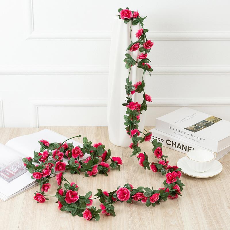 Artificial Flower Vine, 1 Count Faux Flower Vine, Fake Flower Vine, Decorative Flowers for Home Party Wedding, Home Decor Supplies