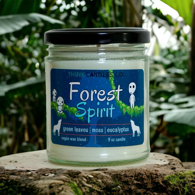 Forest Spirit Candle | Hand Poured Vegan Wax Blend Candle | 9 oz, 4 oz, 2 oz Snap Bar