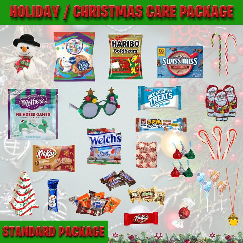 Christmas Gift Basket Holiday Gift Box | Christmas Snack Box Candy Box for Yankee Swap Gift | Secret Santa Gift for Kids - Stocking Stuffer