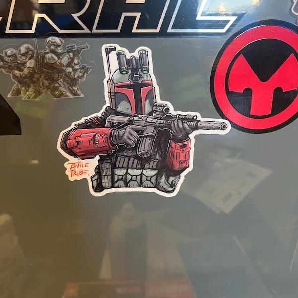 Battle Tribe Operator Fett sticker, Battle Tribe Gunner sticker, Gunner sticker, military sticker, helmet stickers