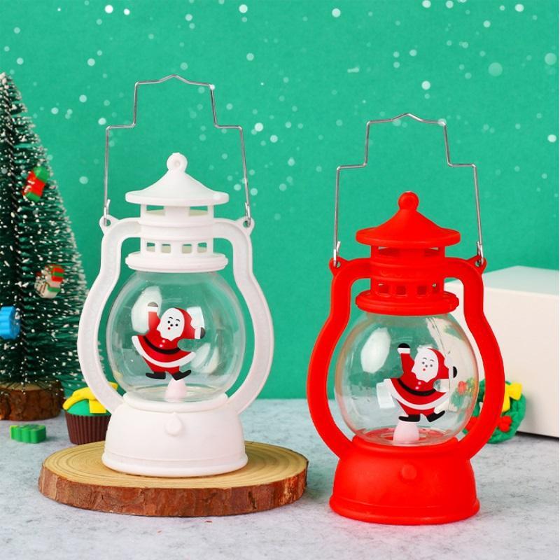 Random Pattern Christmas Themed Light, 1 Count LED Lighted Oil Lamp, Creative Desktop Decoration, Festive Decorations for Home Party, Home Decor