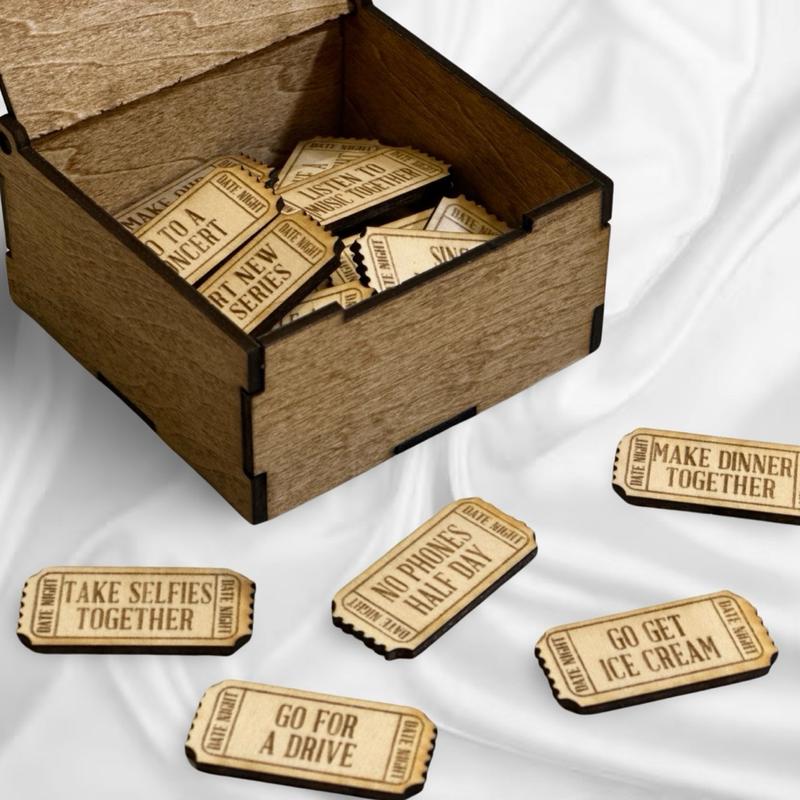 Date Night Idea Tickets | Date Night Tokens Unisex Adventure Box Gift