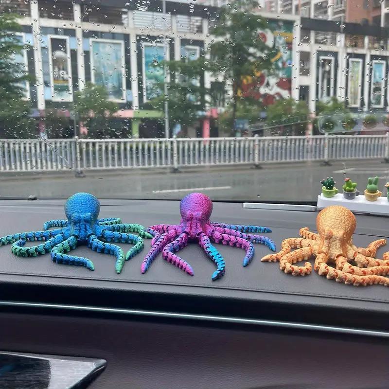 Room Decor Random Color 3D Printed Octopus Design Ornament, 1 Count Lifelike Creative Octopus Decoration, Desktop Decoration for Home Office School Car