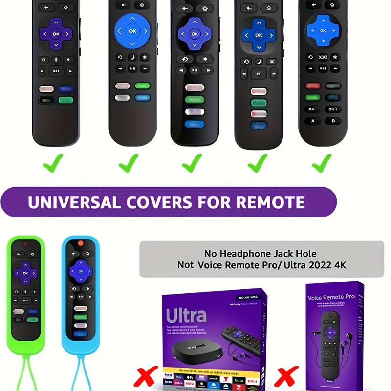 1 count Soft Glow Universal Silicone Remote Control Cover Case - Glows Brightly in Dark, Fits TCL, Hisense, Roku TV Streaming Stick 4k+, with Lanyard and Durable Protection - One-Piece Design for Easy Navigation-4