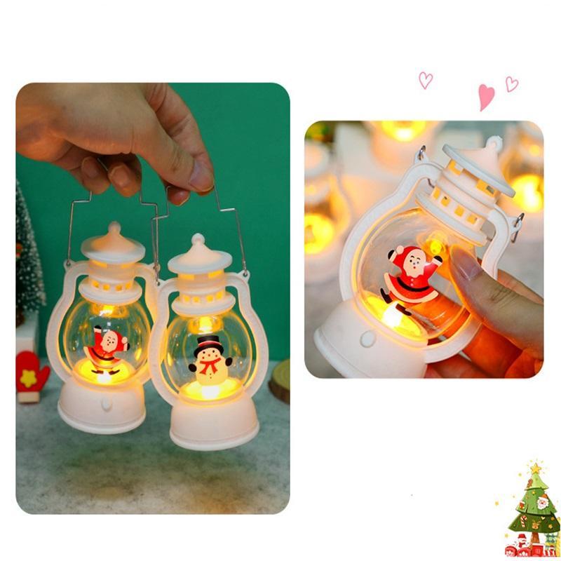 Random Pattern Christmas Themed Light, 1 Count LED Lighted Oil Lamp, Creative Desktop Decoration, Festive Decorations for Home Party, Home Decor