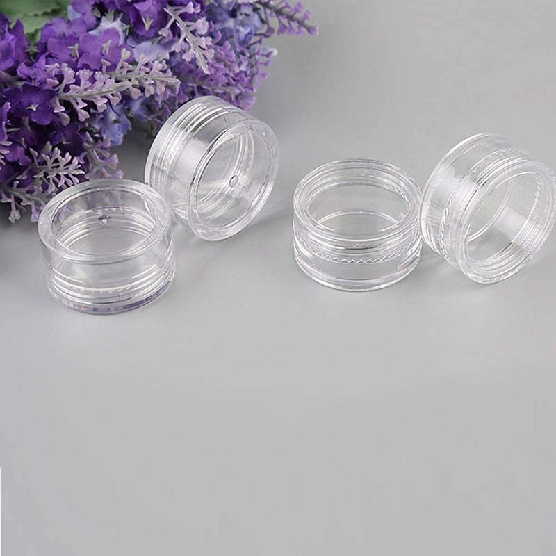 20 Pieces Small Clear round Travel Sample Jar Pots for Women Creams Make-Up Sample Containers - 5Ml