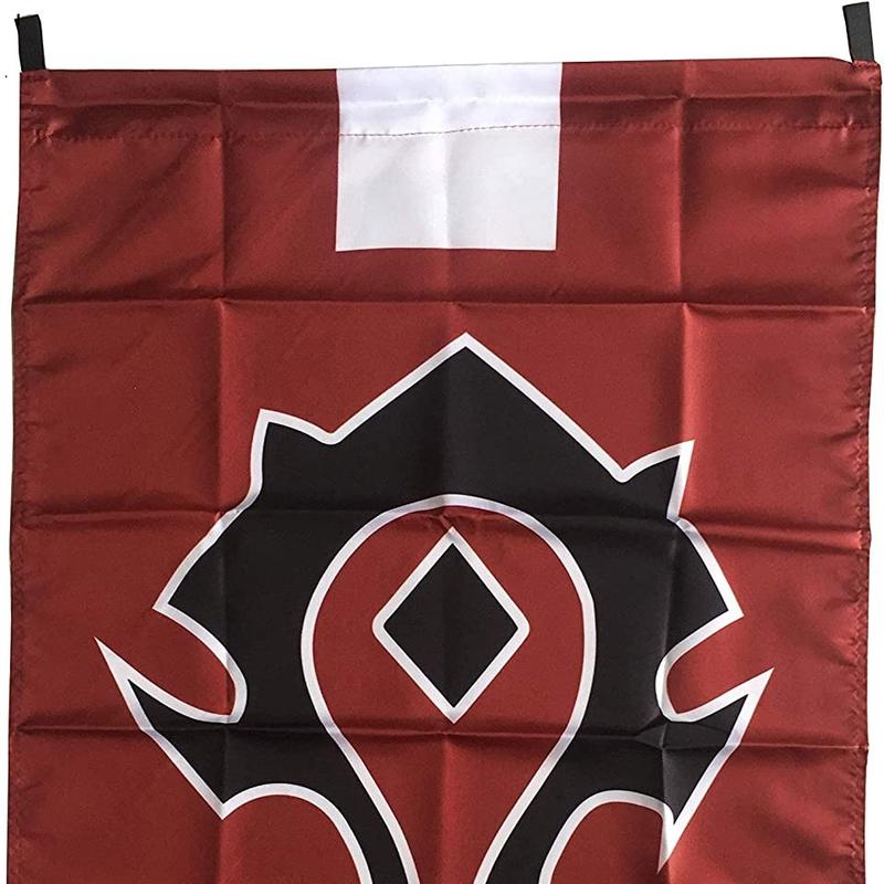 World of Warcraft Horde Badge Banner Flag Orc Emblem Poster (Red)