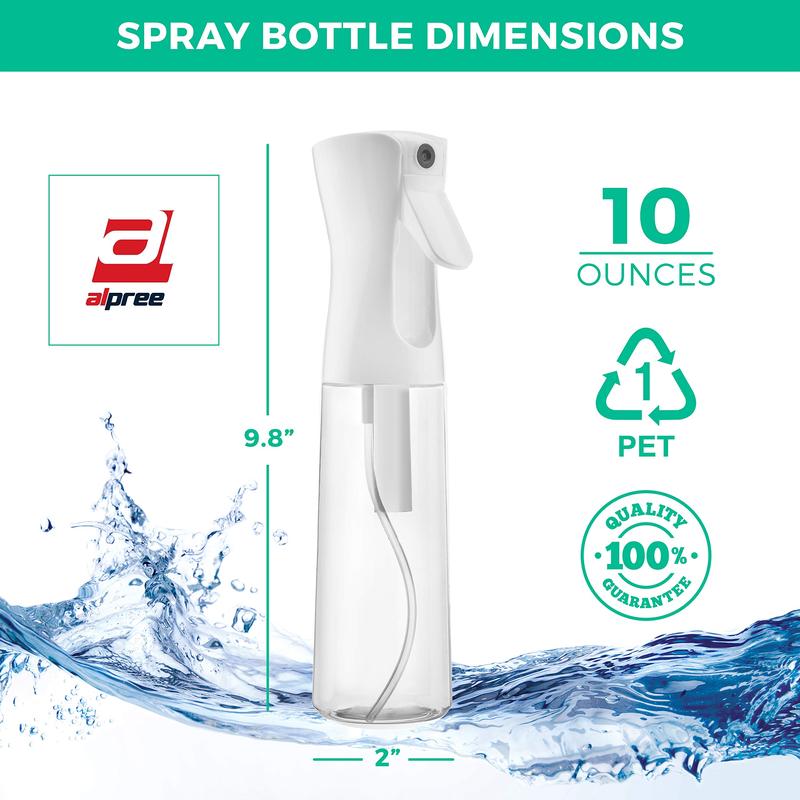 Continuous Spray Bottle with UltraFine Mist -Versatile Water Sprayer forHair, Home Cleaning, Salons, Plants,Aromatherapy, and More - Hair SprayBottle (Clear -7.040z 200ml)-B9