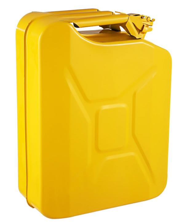 VEVOR Jerry Fuel Can, 5.3 Gallon   20 L Portable Jerry Gas Can, Yellow - Bottles, Organiser