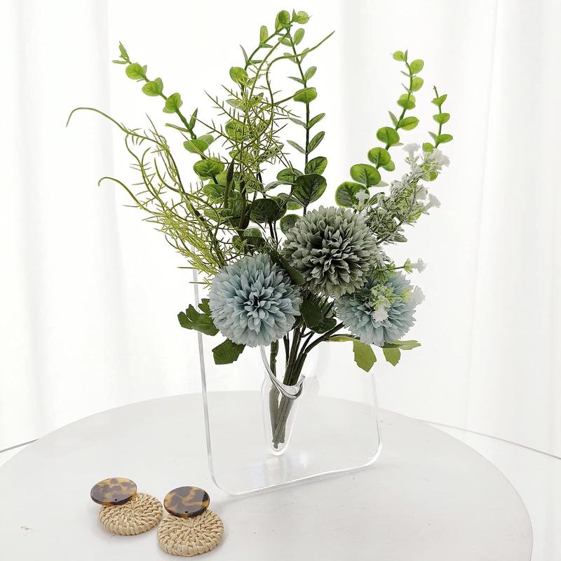 Acrylic Flower Vase, 1 Count Photo Frame Shaped Clear Acrylic Flower Vase, Rectangle Clear Acrylic Flower Vase for Home Table Centerpiece