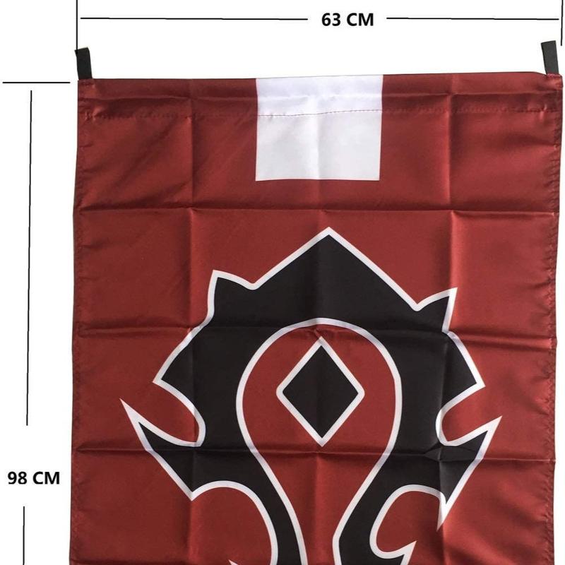 World of Warcraft Horde Badge Banner Flag Orc Emblem Poster (Red)